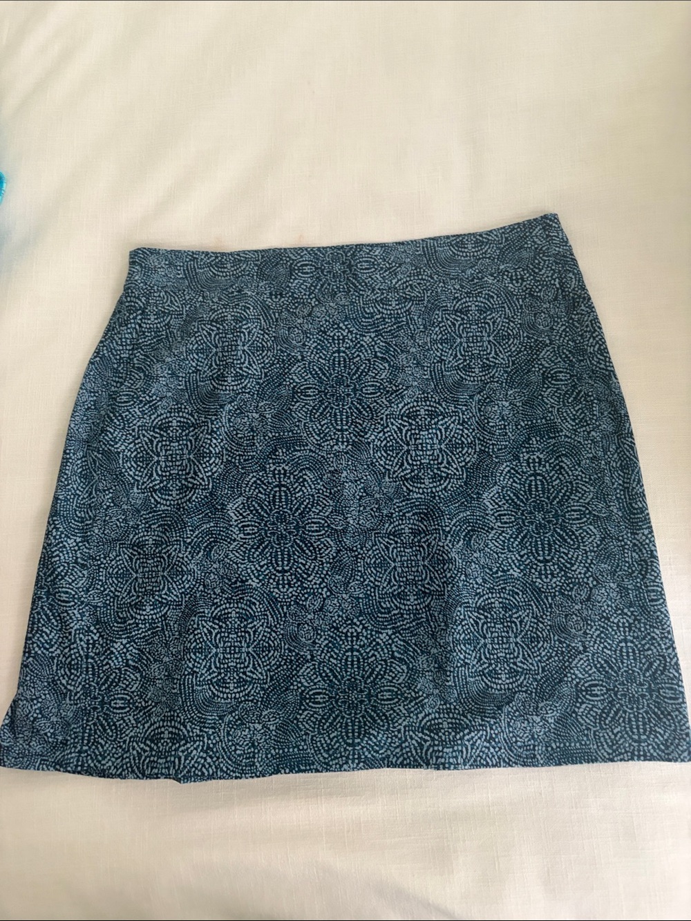 Ripskirt Hawaii Blue Floral-Motif Mini Skirt length 2